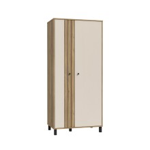Kleiderschrank >KILLARNEY< in Sand / Mauvella Eiche Dekor - 88,1x195,8x52,7cm (BxHxT)