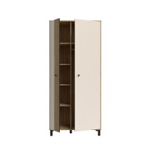 Kleiderschrank >KILLARNEY< in Sand / Mauvella Eiche Dekor - 88,1x195,8x52,7cm (BxHxT)