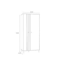 Kleiderschrank >KILLARNEY< in Sand / Mauvella Eiche Dekor - 88,1x195,8x52,7cm (BxHxT)