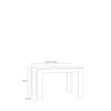 Kulissentisch >KILLARNEY< (ausziehbar bis 175cm) in Mauvelle Eiche - 120(175)x78,2x85,2cm (BxHxT)