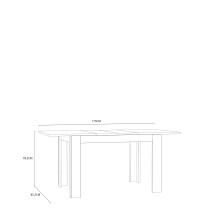 Kulissentisch >KILLARNEY< (ausziehbar bis 175cm) in Mauvelle Eiche - 120(175)x78,2x85,2cm (BxHxT)