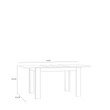 Kulissentisch >KILLARNEY< (ausziehbar bis 175cm) in Mauvelle Eiche - 120(175)x78,2x85,2cm (BxHxT)