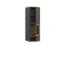 Hängeschrank >LEOKADIA< in Artisan Eiche Dekor / grau - 43,5x126,4x41,4cm (B/H/T)