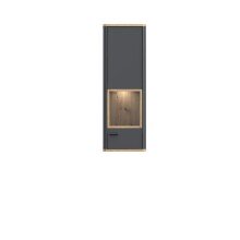 Hängeschrank >LEOKADIA< in Artisan Eiche Dekor / grau - 43,5x126,4x41,4cm (B/H/T)