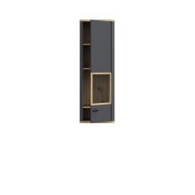Hängeschrank >LEOKADIA< in Artisan Eiche Dekor / grau - 43,5x126,4x41,4cm (B/H/T)