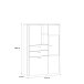 Highboard >LEOKADIA< in Artisan Eiche Dekor / grau - 113,2x159,8x41,4 (BxHxT)