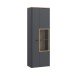 Vitrine >LEOKADIA< in Artisan Eiche Dekor / grau - 73,2x211,1x41,4 (B/H/T)