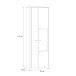 Vitrine >LEOKADIA< in Artisan Eiche Dekor / grau - 73,2x211,1x41,4 (B/H/T)