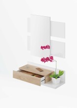 Garderoben-Set >Tekkan< in Kanada-Eiche Dekor/Artik-Weiß - 75x20x29 (BxHxT)