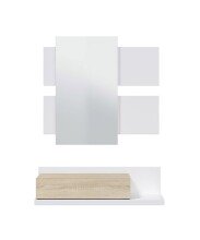 Garderoben-Set >Tekkan< in Kanada-Eiche Dekor/Artik-Weiß - 75x20x29 (BxHxT)