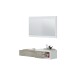 Garderoben-Set >Noon< (2-teilig) in Artik-Weiß/Alaska-Eiche - 95x19x26 (BxHxT)