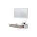 Garderoben-Set >Noon< (2-teilig) in Artik-Weiß/Alaska-Eiche - 95x19x26 (BxHxT)
