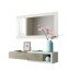 Garderoben-Set >Noon< (2-teilig) in Artik-Weiß/Alaska-Eiche - 95x19x26 (BxHxT)