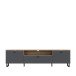 Lowboard >LEOKADIA< in Artisan Eiche Dekor / grau - 214,8x57,7x41,3cm (B/H/T)