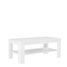 Couchtisch >INFINITUDE< in Weiss Glanz Dekorfolie -...