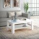 Couchtisch >INFINITUDE< in Weiss Glanz Dekorfolie - 110x45x60cm (BxHxT)