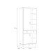 Hochschrank >LYA< in Mauvella Eiche/ Cabezone Eiche  - 83,1x200,7x41,5cm (BxHxT)
