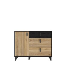 Kommode >LYA< in Mauvella Eiche  / Cabezone Eiche - 108,1x85,5x41,5cm (BxHxT)