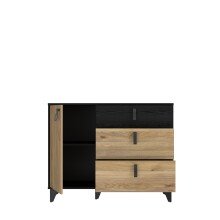 Kommode >LYA< in Mauvella Eiche  / Cabezone Eiche - 108,1x85,5x41,5cm (BxHxT)