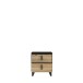 Nachtkommode >LYA< in schwarz, Eiche Dekor - 48,4x53,5x41,5cm (BxHxT)