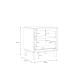 Nachtkommode >LYA< in schwarz, Eiche Dekor - 48,4x53,5x41,5cm (BxHxT)