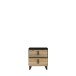 Nachtkommode >LYA< in schwarz, Eiche Dekor - 48,4x53,5x41,5cm (BxHxT)
