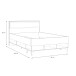 Stauraumbett >LYA< in Mauvella Eiche / Cabezone Eiche - 129,5x92,6x205,6 (BxHxT)