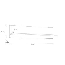 Wandboard >LYA< in Mauvella Eiche / Cabezone Eiche - 110x25x22,9cm (BxHxT)