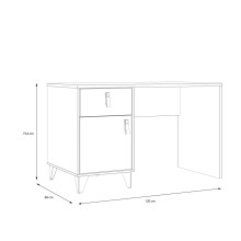 Schreibtisch >LYA< in Mauvella Eiche / Cabezone Eiche - 120x73,4x60cm (BxHxT)