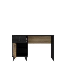 Schreibtisch >LYA< in Mauvella Eiche / Cabezone Eiche - 120x73,4x60cm (BxHxT)