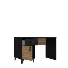 Schreibtisch >LYA< in Mauvella Eiche / Cabezone Eiche - 120x73,4x60cm (BxHxT)