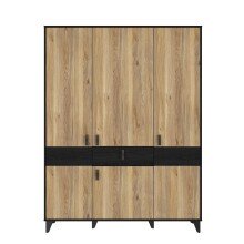 Drehtürenschrank >LYA< in Mauvella Eiche /...