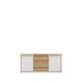 Sideboard >SMARTROOM< in Weiss / Catania Eiche Dekor - 159,4x74,2x42cm (BxHxT)