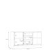 Sideboard >SMARTROOM< in Weiss / Catania Eiche Dekor - 159,4x74,2x42cm (BxHxT)
