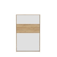 Schrankbett >SMARTROOM< in Weiss/ Catania Eiche Dekor - 137,4x215x57,4cm (BxHxT)