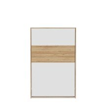 Schrankbett >SMARTROOM< in Weiss/ Catania Eiche Dekor - 137,4x215x57,4cm (BxHxT)