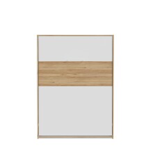 Schrankbett >SMARTROOM< in Weiss/ Catania Eiche Dekor - 157,4x215x57,4cm (BxHxT)