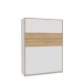 Schrankbett >SMARTROOM< in Weiss/ Catania Eiche Dekor - 157,4x215x57,4cm (BxHxT)