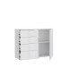 Kommode >SIENNA< in weiß glanz Dekorfolie - 110,1x84,9x34,4cm (BxHxT)