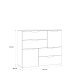 Kommode >SIENNA< in weißglanz Dekorfolie - 115,1x94,5x34,4cm (BxHxT)