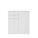 Kommode >SIENNA< in weißglanz Dekorfolie - 110,1x120,1x34,4cm (BxHxT)