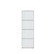 Schuhkipper >SIENNA< in Sandeiche Dekor / weissglanz - 55,2x171,3x27,9cm (BxHxT)