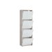 Schuhkipper >SIENNA< in Sandeiche Dekor / weissglanz - 55,2x171,3x27,9cm (BxHxT)