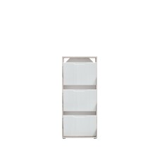 Schuhkipper >SIENNA< in Sandeiche Dekor / weißglanz - 55,2x129,7x27,9cm (BxHxT)