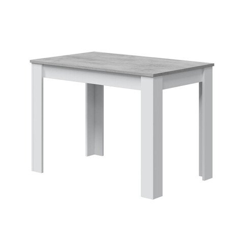 Esstisch >Cloe< in Artik-Weiß/Beton-Grau - 108x78x67 (BxHxT)