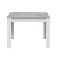 Esstisch >Cloe< in Artik-Weiß/Beton-Grau - 108x78x67 (BxHxT)
