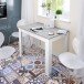 Esstisch >Cloe< in Artik-Weiß/Beton-Grau - 108x78x67 (BxHxT)