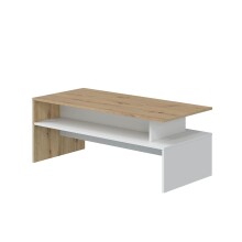 Couchtisch >Lyra< in Nodi-Eiche/Artik-Weiß -...