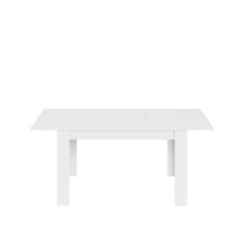 Kulissentisch >Kendra< (ausziehbar bis 190cm) in Artik-Weiß - 140(190)x78x90 (BxHxT)
