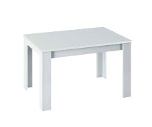 Kulissentisch >Kendra< (ausziehbar bis 190cm) in Artik-Weiß - 140(190)x78x90 (BxHxT)
